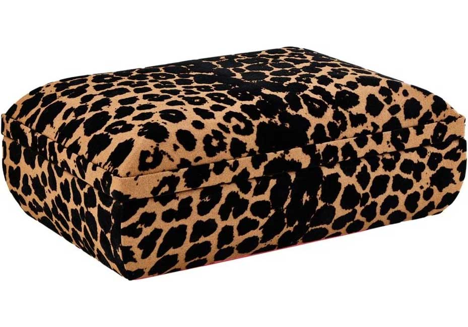 WOLF 1834 Savanna Leopard Print Medium Jewelry Box - 395010