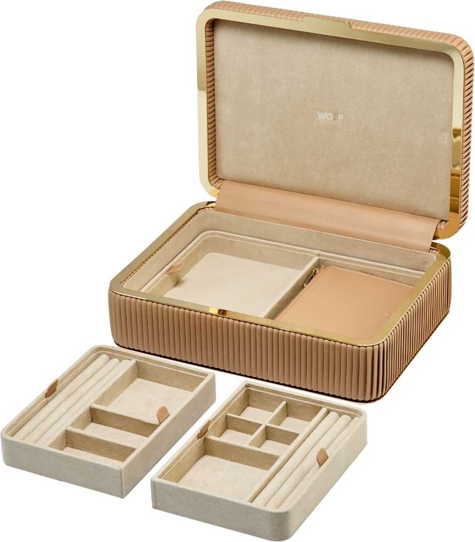 Wolf 1834 Bella Medium Jewelry Box in Mocha - 781029 | Abt
