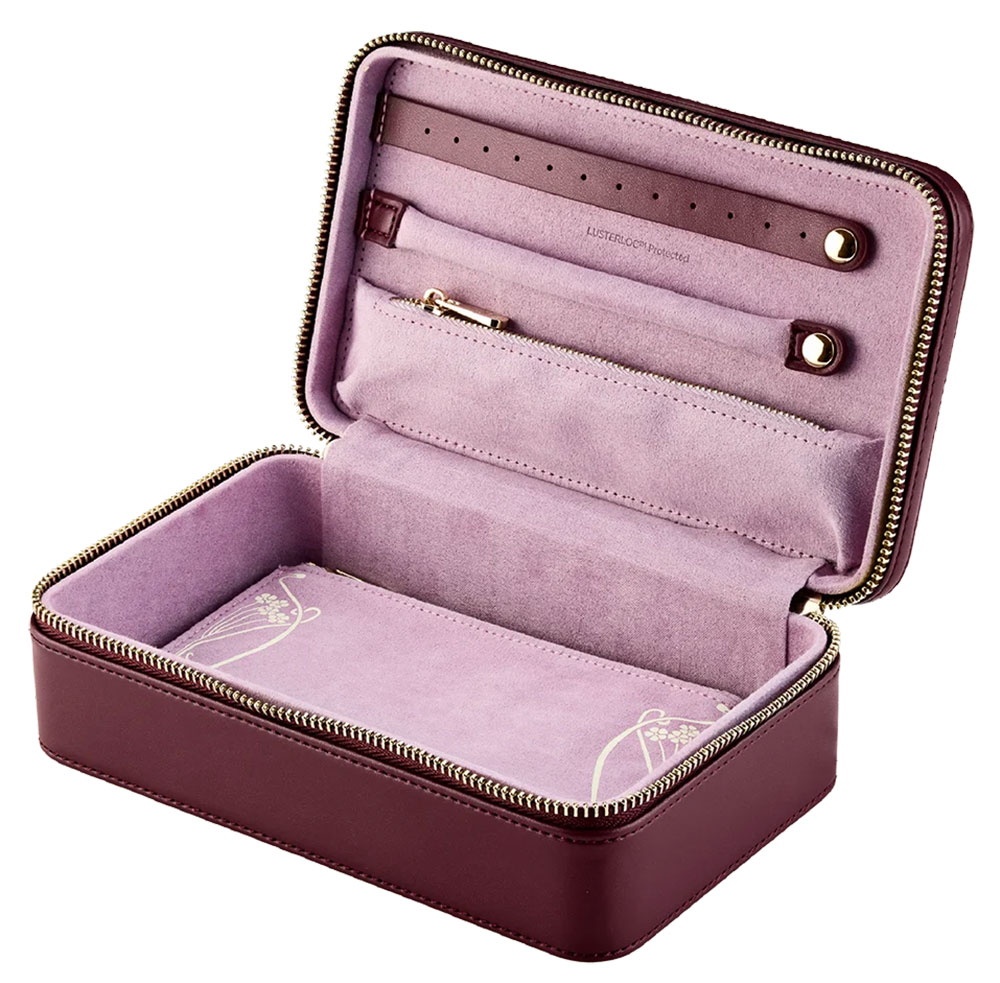 WOLF 1834 X LIBERTY Ianthe Medium Jewelry Case Burgundy