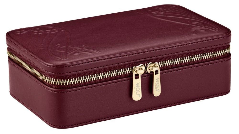 WOLF 1834 X LIBERTY Ianthe Medium Jewelry Case Burgundy