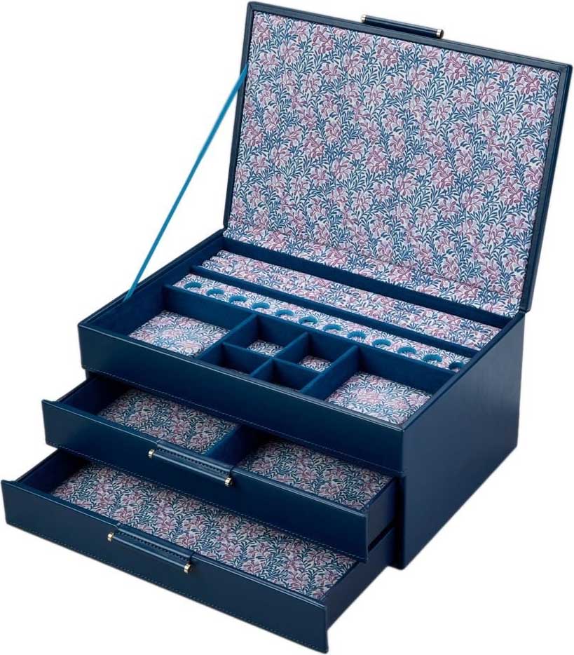 WOLF 1834 x Fiona Howard Sophia Jewelry Box in Indigo - 399317