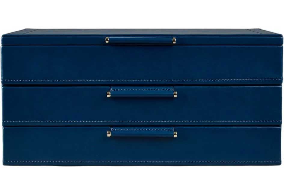 WOLF 1834 x Fiona Howard Sophia Jewelry Box in Indigo - 399317