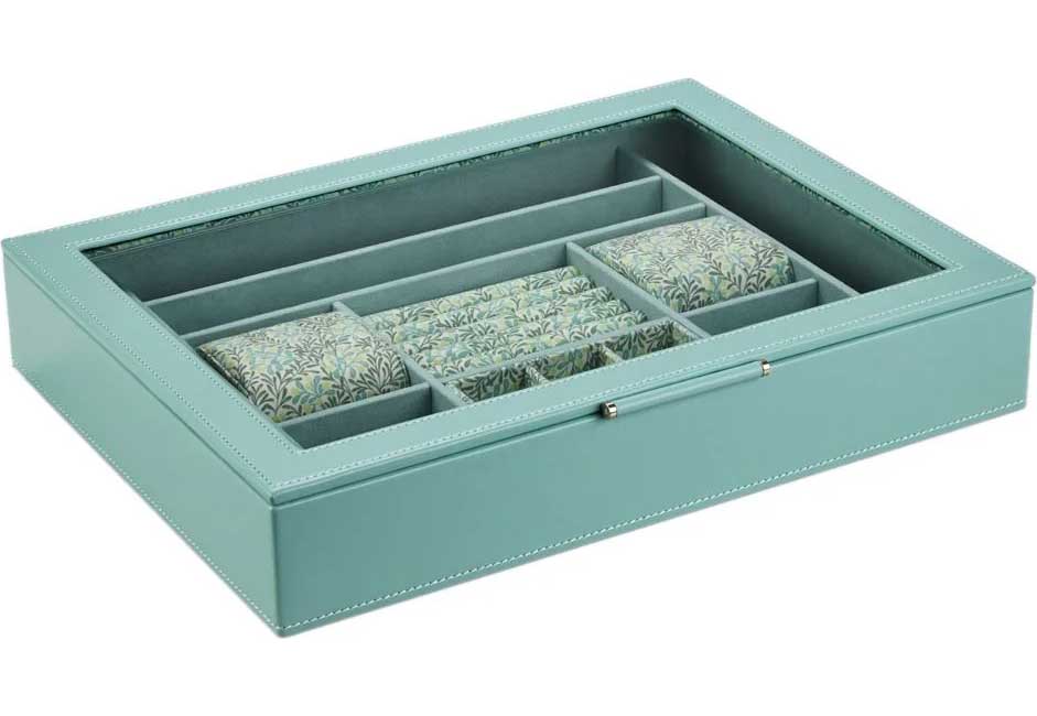 Veronique LUX ミニチュア クローゼットBOX ３個セット☆ WOLF 1834 x Fiona Howard Sophia Jewelry Box in Jade - 399430