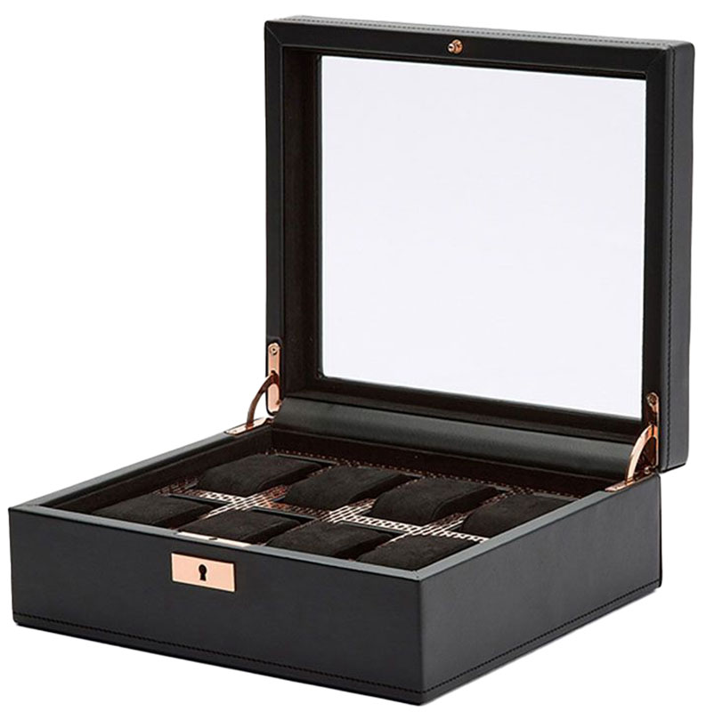 Wolf 1834 Axis 8 Piece Watch Box in Copper 625$