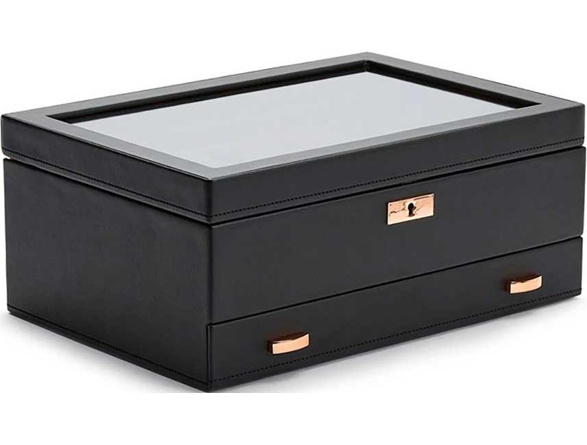 WOLF 1834 Axis 10 Piece Watch Box with Drawer in Copper - 488216