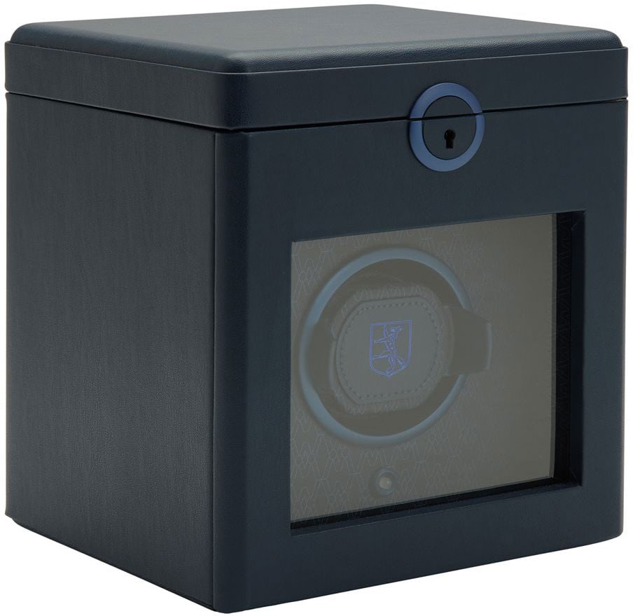 Wolf 1834 Earth Single Watch Winder with Cover in Midnight Blue