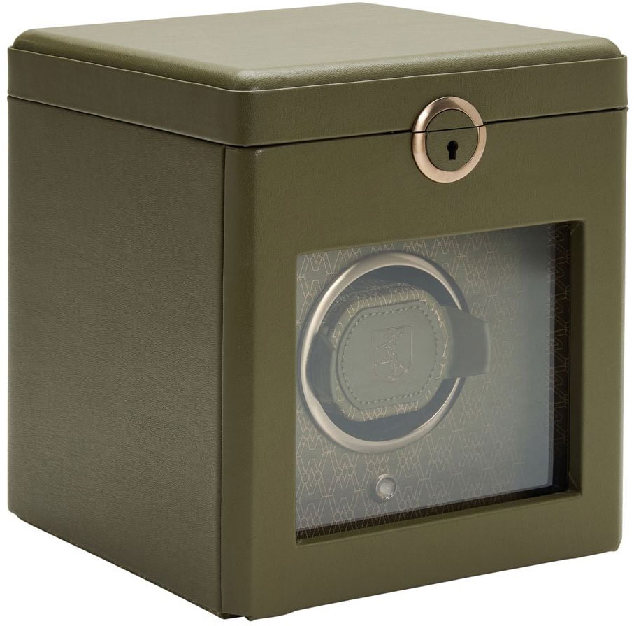 Wolf 1834 Earth Single Watch Winder with Cover in Olive 498$