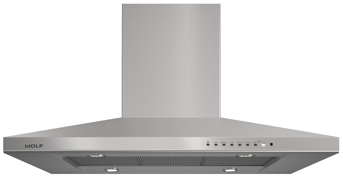 Wolf VI42S 42 Inch Stainless Steel Island Hood | Abt