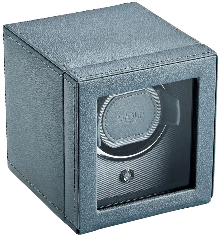 Wolf 1834 Cub Single Watch Winder with Cover in Future Grey