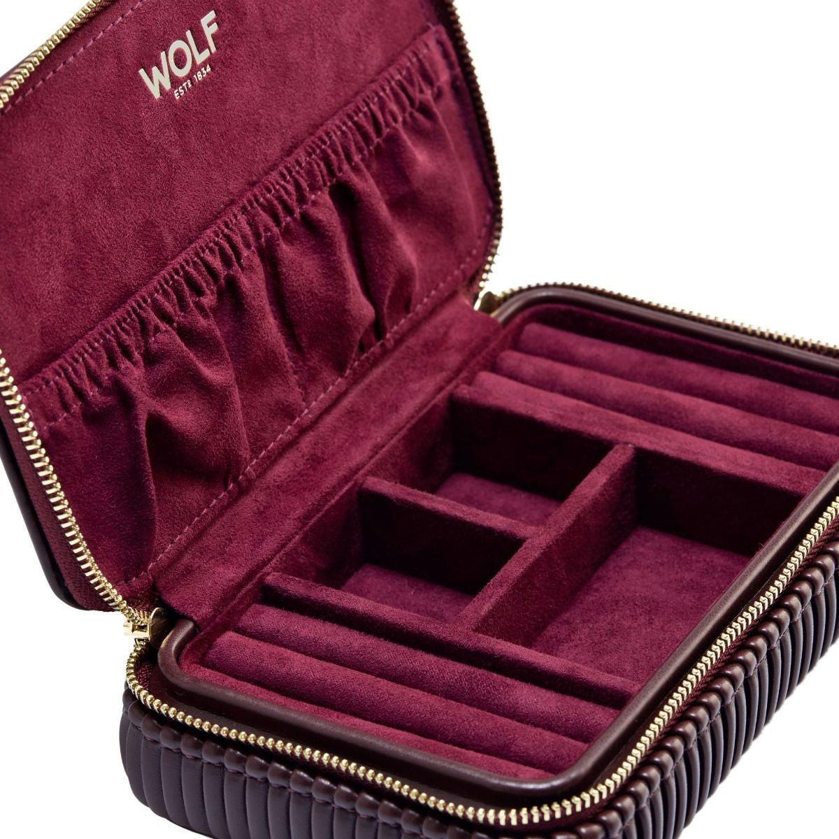 Wolf 1834 Bella Zip Case in Bordeaux - 781326