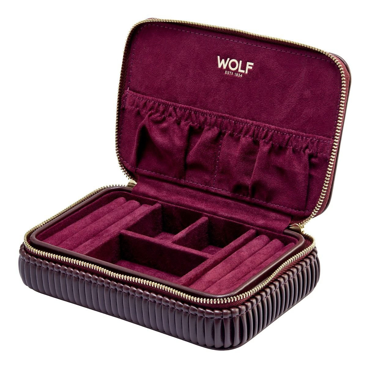 Wolf 1834 Bella Zip Case in Bordeaux - 781326