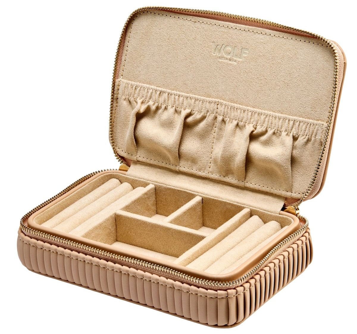 Wolf 1834 Bella Zip Case in Mocha - 781329