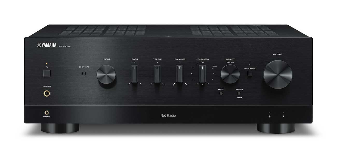 Yamaha - R-N800ABL Bluetooth 240-Watt 2.0-Channel Network Stereo Receiver with Remote - Black