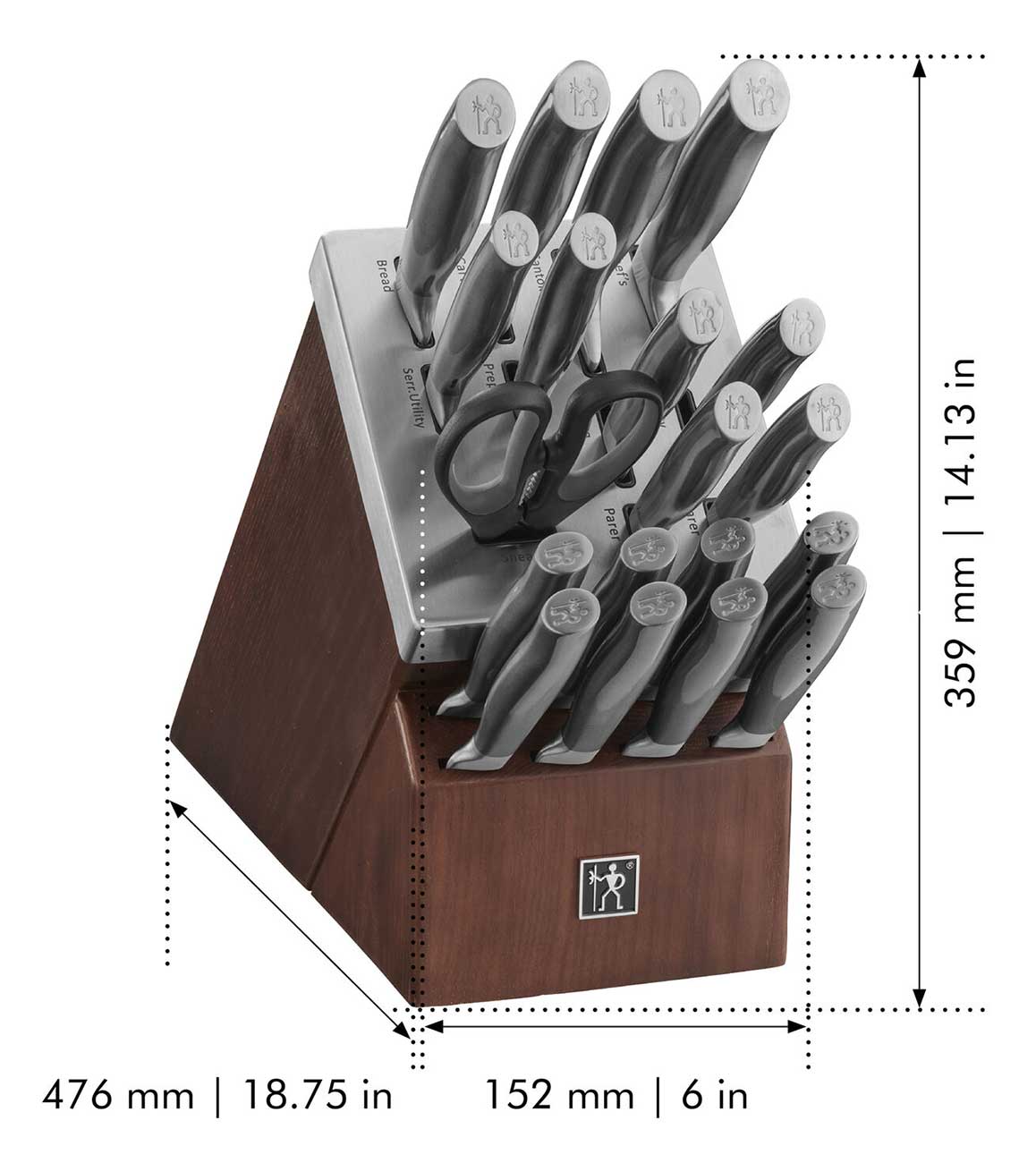 Zwilling J.A. Henckel Graphite 20-Piece Knife Set | Abt