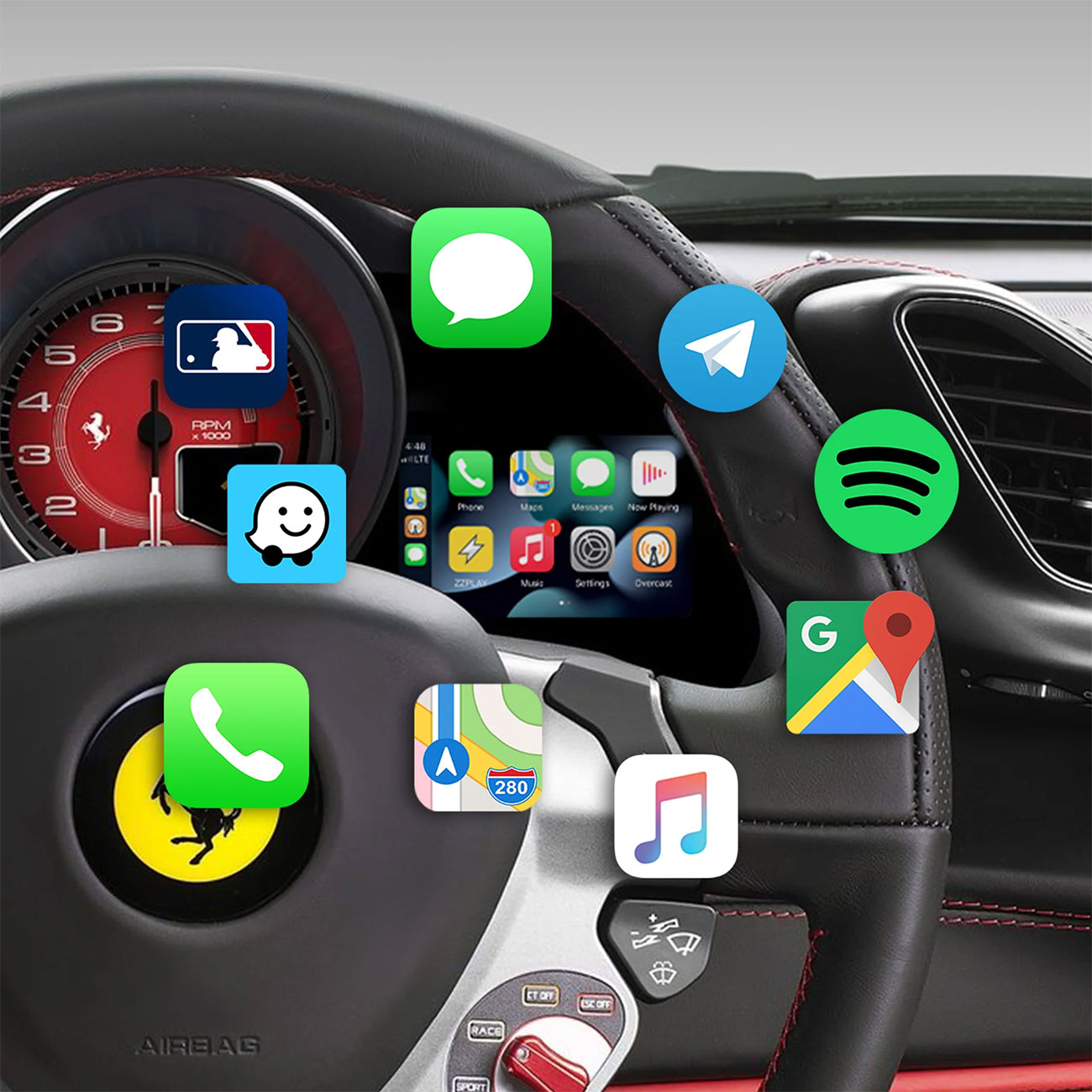 ZZ-2 Wireless CarPlay and Android Auto Adapter for Ferrari