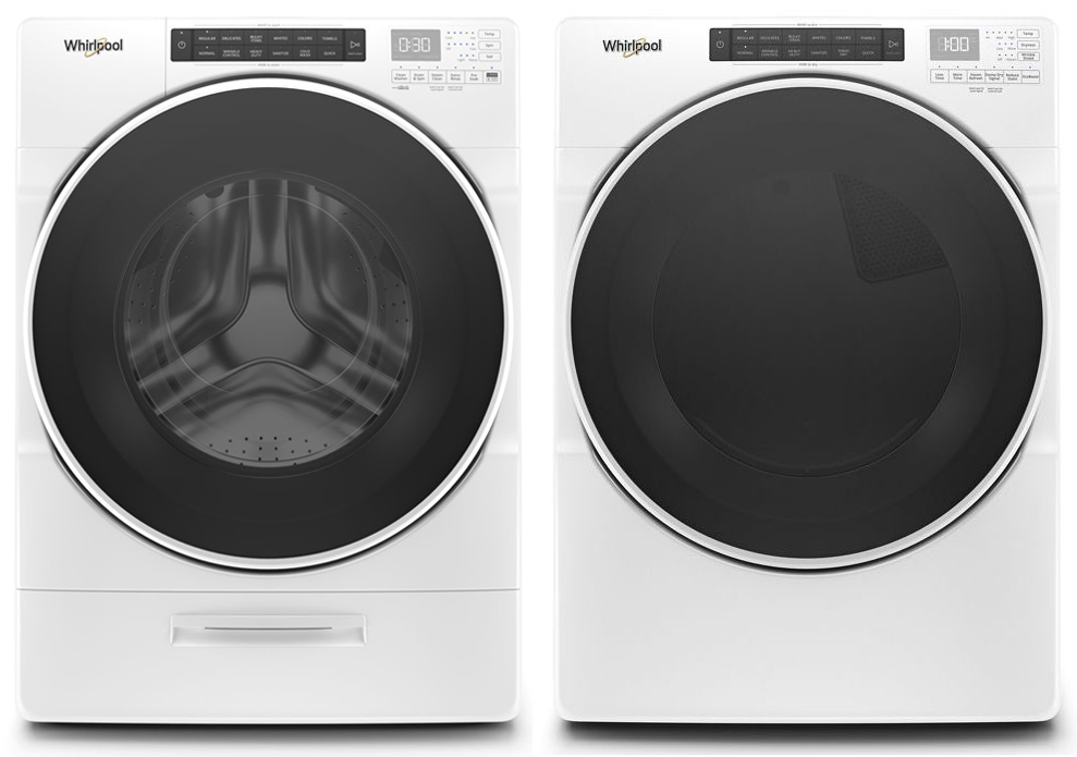 Whirlpool 4.5 Cu. Ft. White Front Load Washer with Electric Dryer