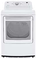 LG 73 Cu Ft White Gas Dryer With Sensory Dry Technology LG 73 Cu Ft White Gas Dryer With Sensory Dry Technology