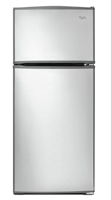 Whirlpool 28" Monochromatic Stainless Steel Top Freezer Refrigerator