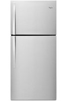 Whirlpool 30" Monochromatic Stainless Steel Top-Freezer Refrigerator