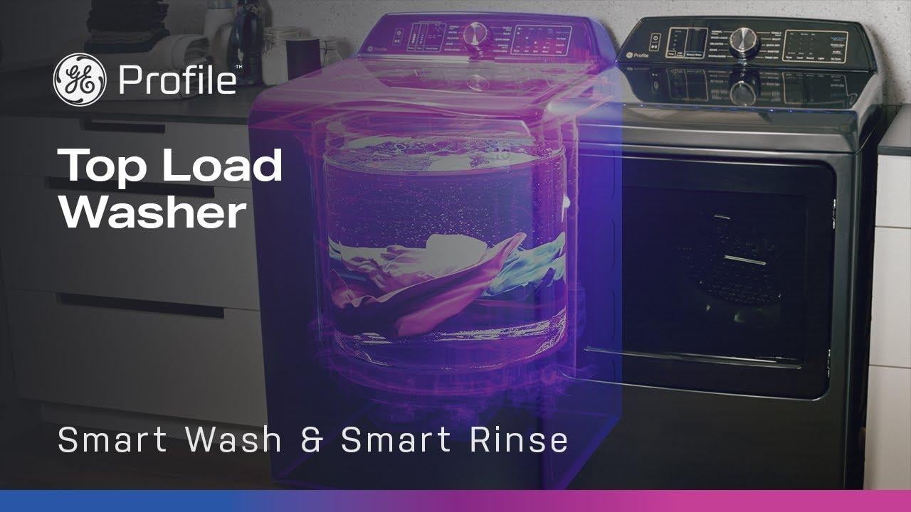 GE Profile Washer with Smart Wash & Smart Rinse | Abt Videos