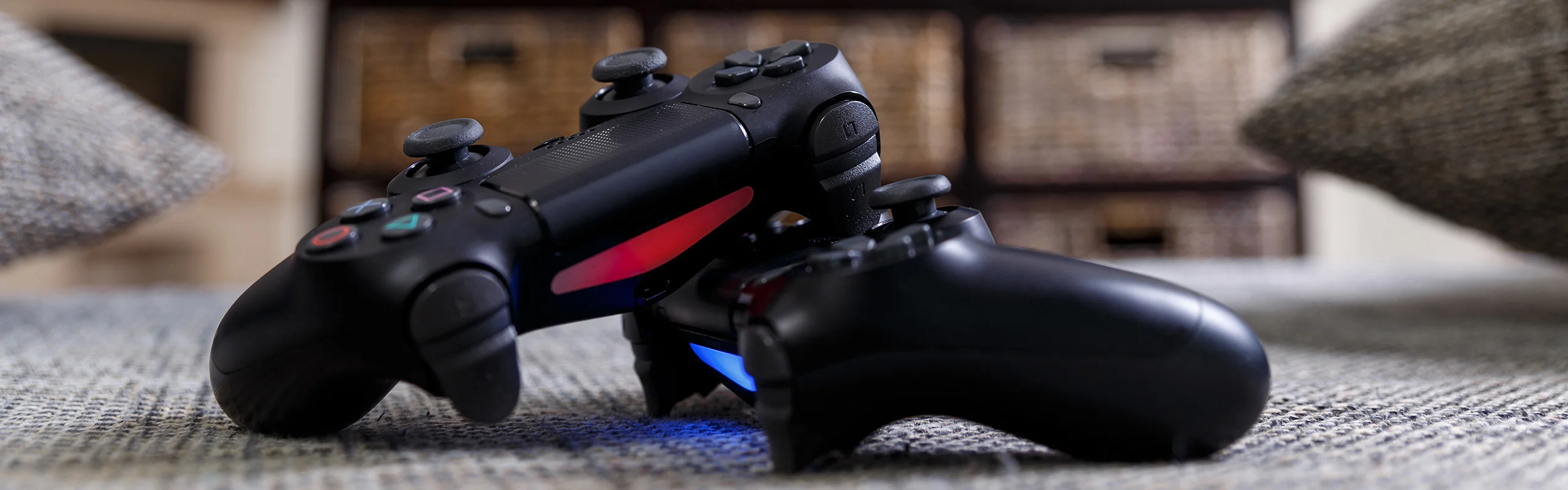 Two Playstation 4 controllers