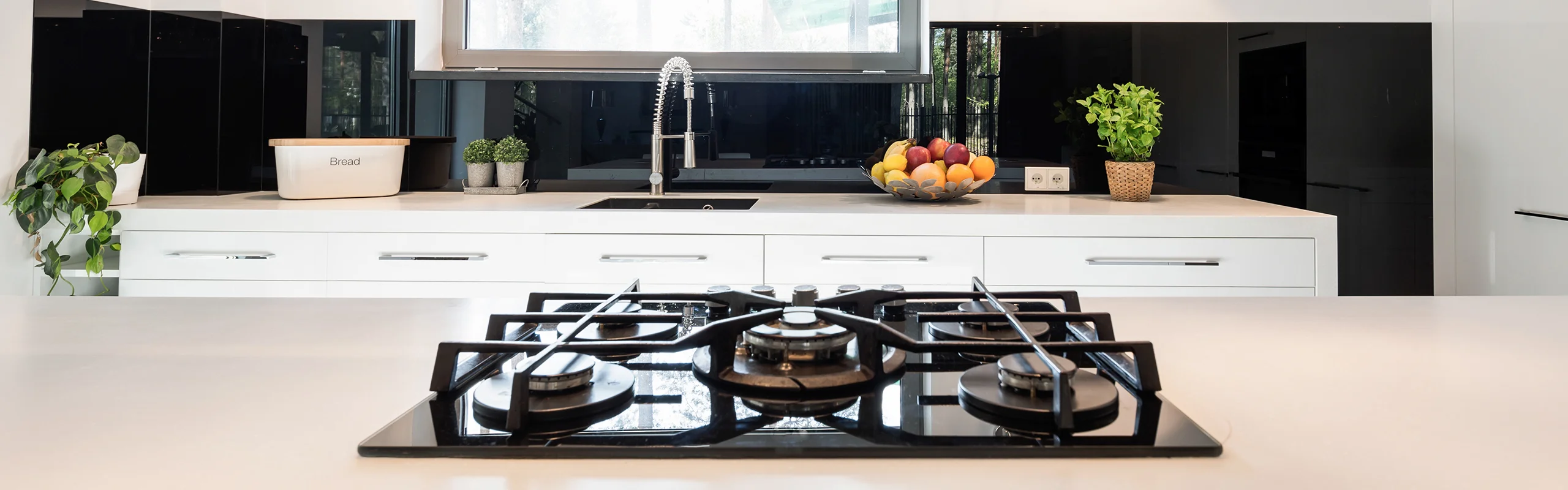 Cooktop in kitchen