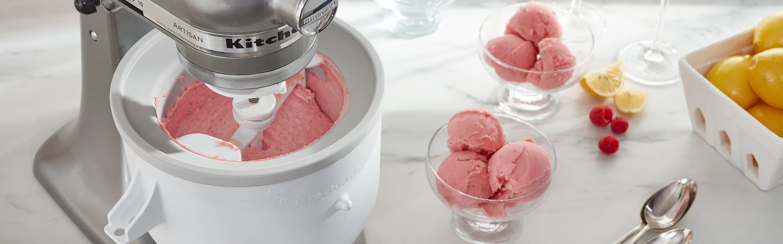 Ice cream being made in mixer