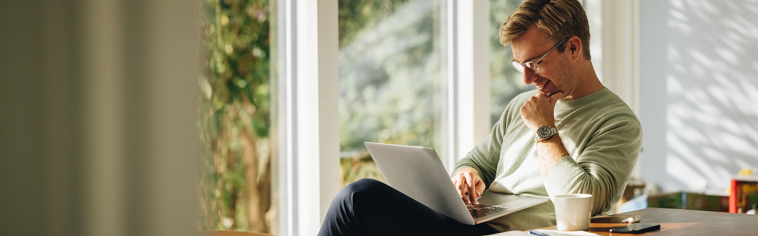 Man on computer