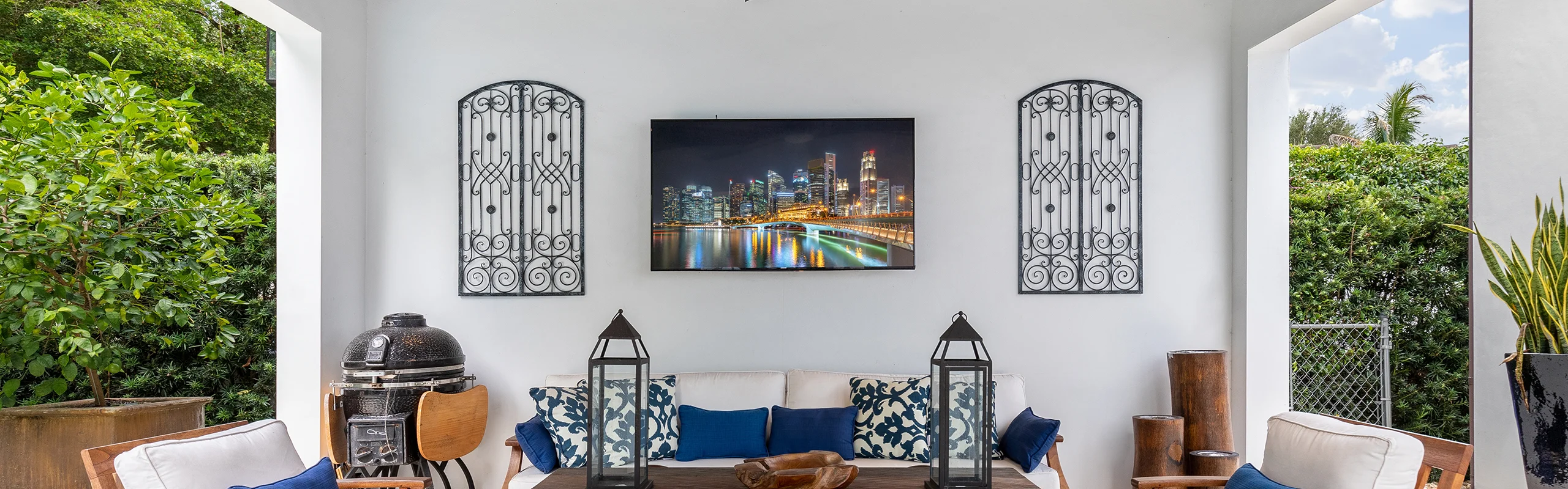 Outdoor TV setup