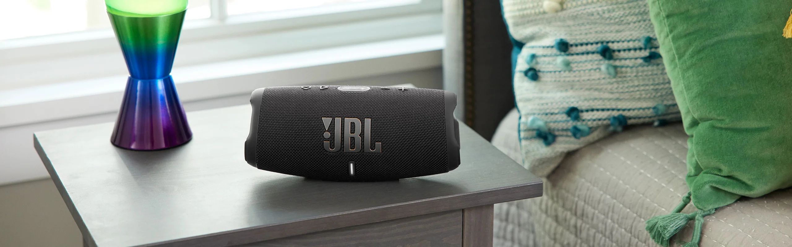 JBL speaker on table