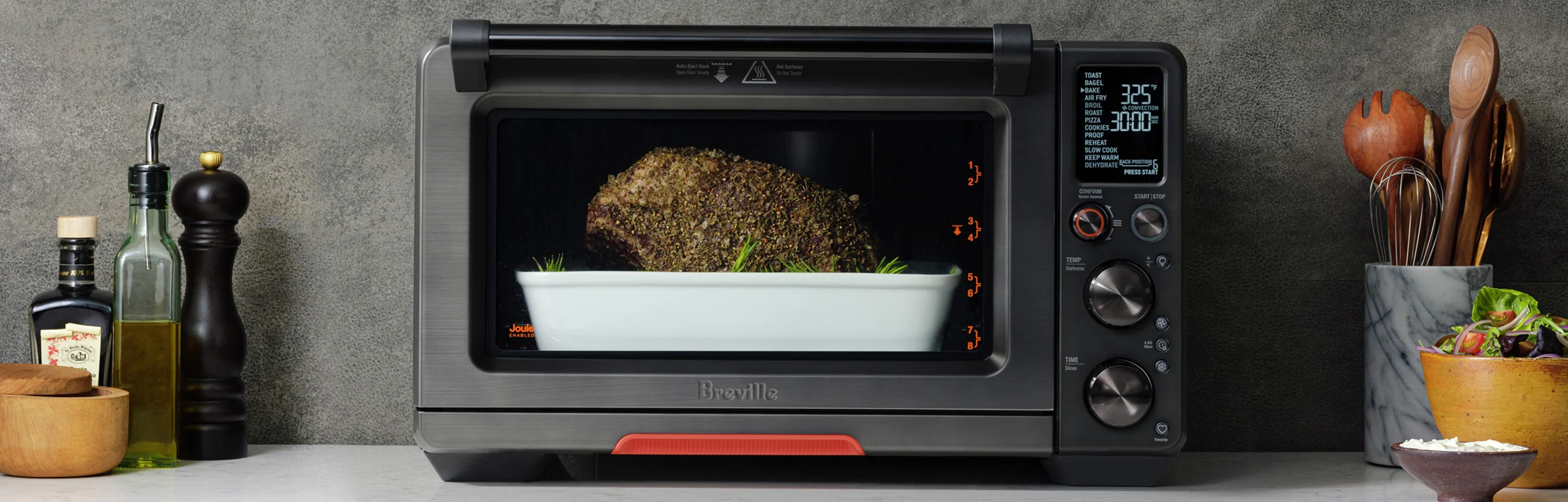 Black breville toaster oven
