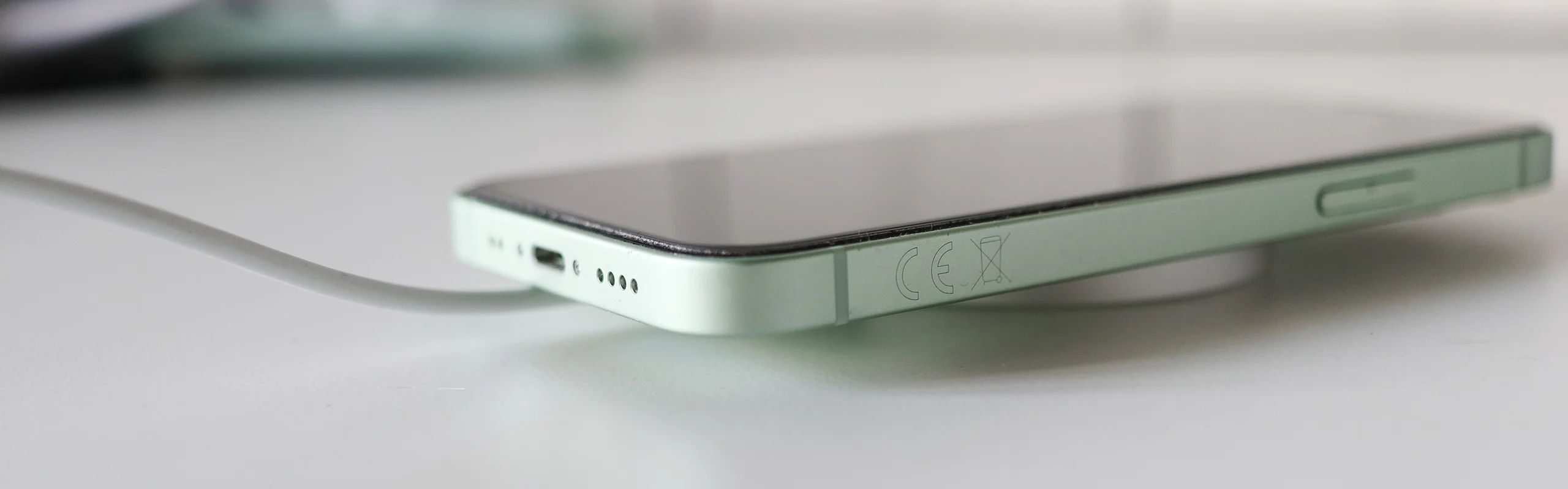 iPhone on charge pad
