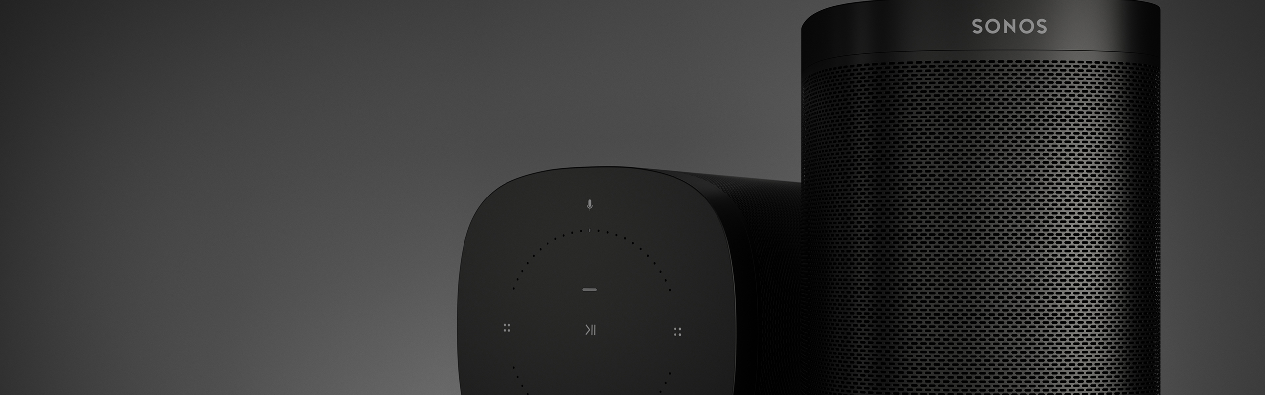 Black Sonos speakers