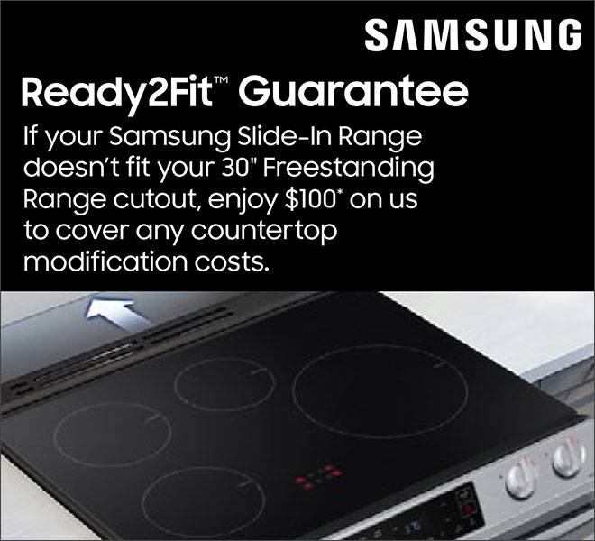 Samsung Ready2Fit SlideIn Range Guarantee Offer Abt